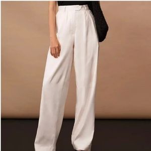 NWT Anthropologie | Corey Lynn Calter | Cream Pleated Relaxed Trousers Pant, XL